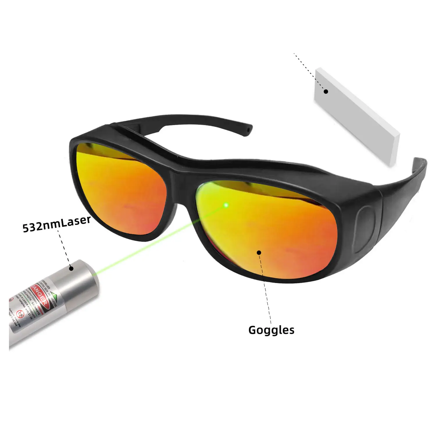 200nm-2000nm Laser Googles Diode Ndyag Faser Lasershair Entfernung Schutzs chweiß brille CE EN207 Antibeschlag-Schutzbrille