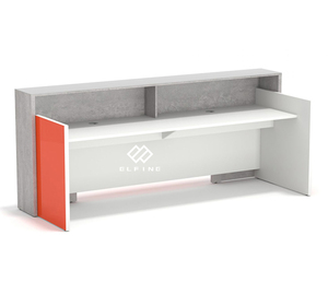 豪华设计商务风格标准尺寸亚克力实心表面曲面接待台 - Product Image 4