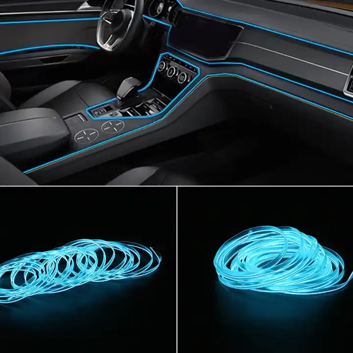 5M Auto Styling Led Koud Licht Sfeer Lamp Lijn Autolichten Neon Auto Led Rgb Neon Interieur Sfeer Lichtstrip