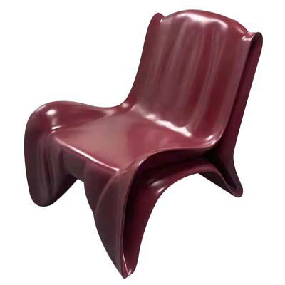 Chaise pied d'éléphant rouge-796184