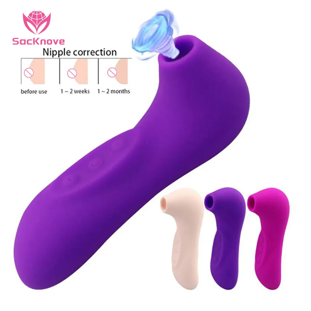 SacKnove Adult Clit Sexspielzeug 10-Gang Nippel Sauger Brust massage gerät Stimulator G-Punkt Klitoris Saugen Vibrator Für Frauen