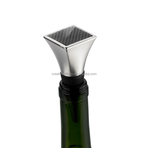 Özel veable veable Logo gümüş kaplama lüks Metal ile karbon Fiber şarap tıpaları şarap Cork için özel ve kişiselleştirilmiş hediyeler - Product Image 3