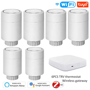 CE ZigBee3.0 вращающийся ТРВ радиатор термостат для отопления с недельным Tuya Smart ЖК-дисплей температурный контроллер - Product Image 3