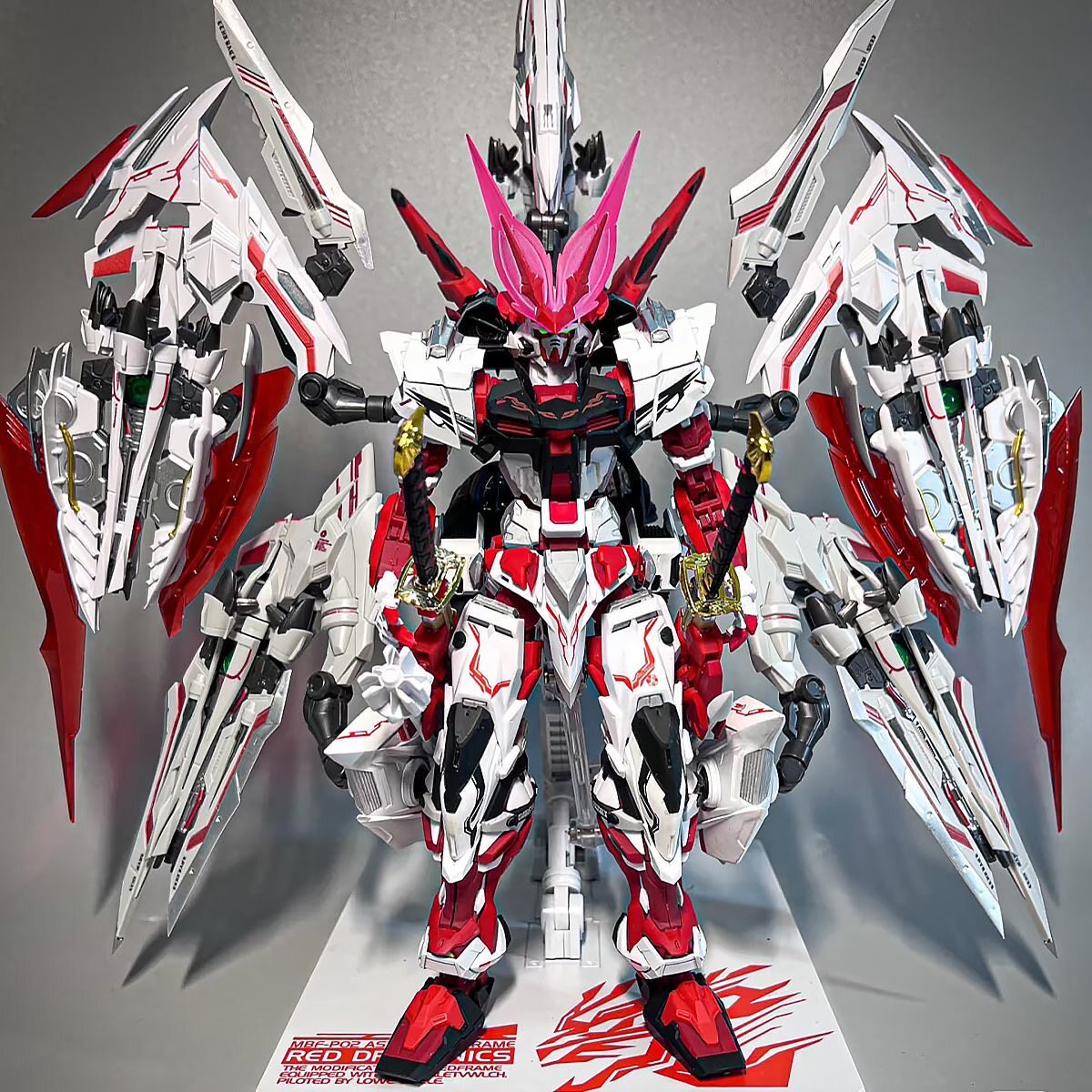 Red dragon heretic revised, original config luminous sticker