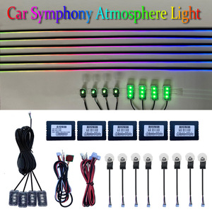 Anti-Thread <strong>64</strong> Colors Hidden Atmosphere Lighting Water Flowing Magic Dream Color Acrylic <strong>Led</strong> Ambient Light Car Interior - Product Image 2