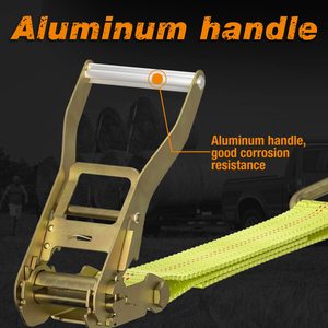 Nhà Máy Chuyên Nghiệp 2 "5000Kg 5 Tấn Hàng Hóa Lashing Tùy Chỉnh Tie Xuống Nhiệm Vụ Nặng Nề Ratchet Dây Đeo Với Nhôm Xử Lý - Product Image 3