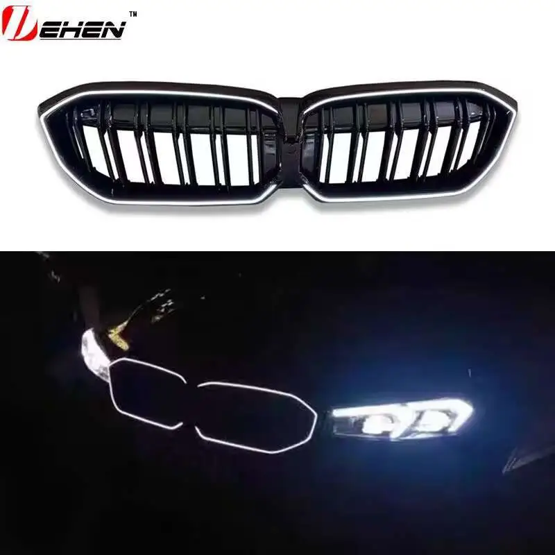 For BMW 3 Series G20 2023 2024 320i 325i 330i M Sport Racing Grilles LED Light Luminous grille Multiple styles Body Kit