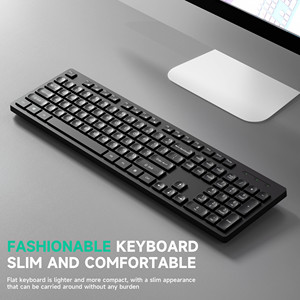 2.4Ghz Wireless <strong>Keyboard</strong> 104/105/107/109 Waterdrop Keycap Slim <strong>Keyboard</strong> Klavye USB Multi-Media Compatible Desktop <strong>Keyboard</strong> - Product Image 3