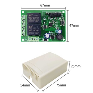 1 2 3 4-Tasten-Rollcode Garage Fernbedienung Lerncode 433MHz 12V 24V 2-Kanal-HF-Relaisempfänger Schlüssel anhänger Sender - Product Image 4