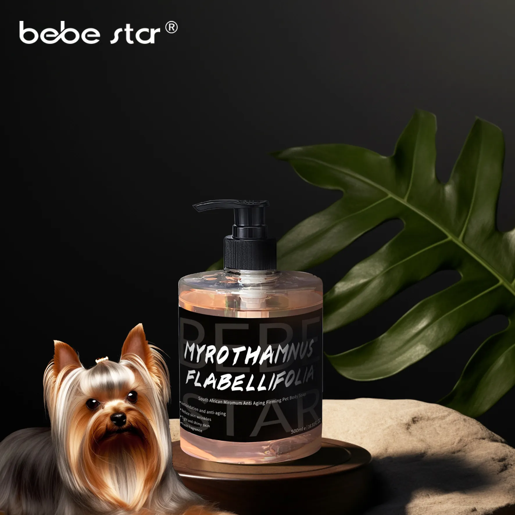 BEBE STAR Precio de fábrica Natural Orgánico Perros Gatos Ducha Líquido Anti-oxidación Anti-envejecimiento Champú para perros