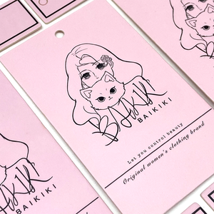 Custom Designed Cheap Paper Garment Hangtag Labels <strong>with</strong> <strong>String</strong> for Clothing Bags Shoes - Product Image 3