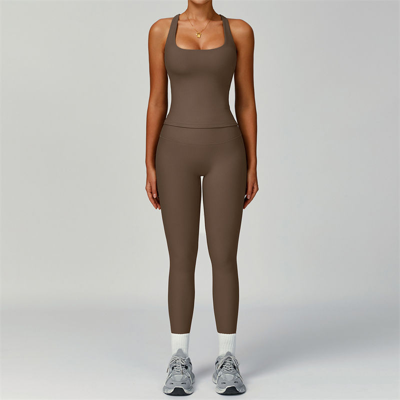 เสื้อกั๊ก + กางเกง-สีน้ำตาล