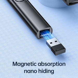 USB ricarica Wireless presentatore potente puntatore Laser rosso Remote ricaricabile portatile PPT pagina di tornitura nero del corpo - Product Image 2