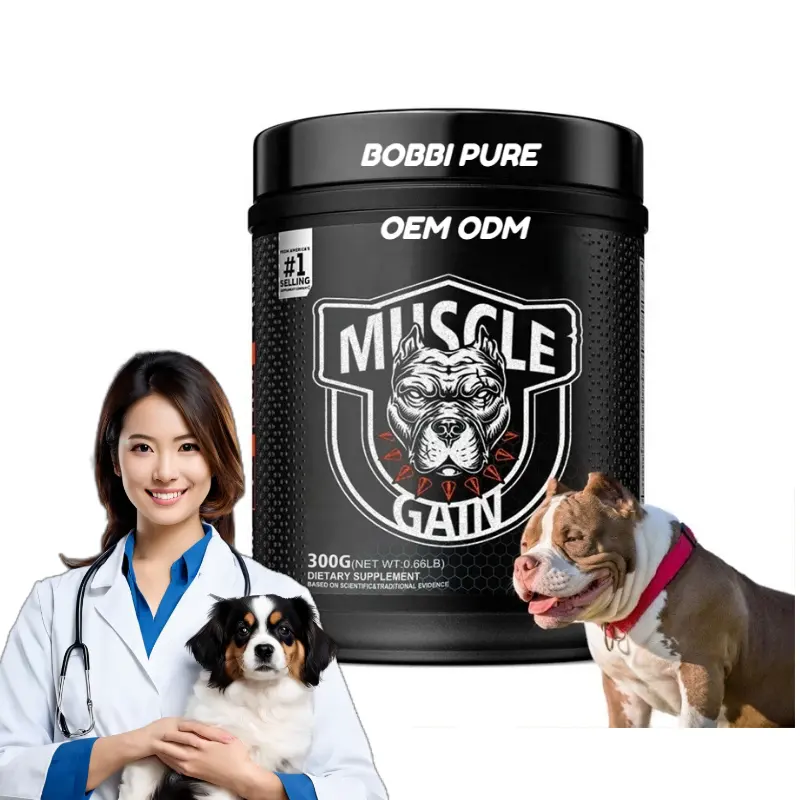 OEM ODM добавки для домашних животных для увеличения мышц у собак здоровая добавка для снижения мышечной Потери у стареющих домашних животных, доступная говядина лосося