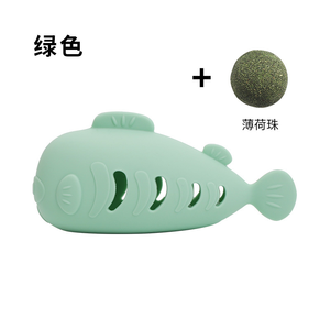 لعبة قطط جديدة من السيليكون بالجملة - لعبة تفاعلية للقطط مقاومة للعض مع النعناع البري للعب الذاتي - Product Image 6