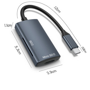 4.0 lettore di schede di tipo C per cellulare con lettore di schede di memoria per telefono cellulare ad alta velocità SD Dual Head lettore di schede 3.0 - Product Image 4