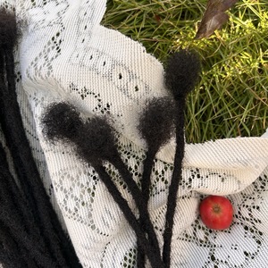 Fummi Locs brezilyalı insan saçı postiş açık kahverengi dantel yumuşak duygu dalga Afro kıvırmak sapıkça kıvırcık stilleri dreadbundles demetleri - Product Image 4