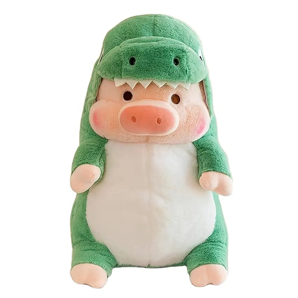 Brinquedo de pelúcia de dinossauro em forma de porco animal leve e engraçado para meninos e meninas de todas as idades