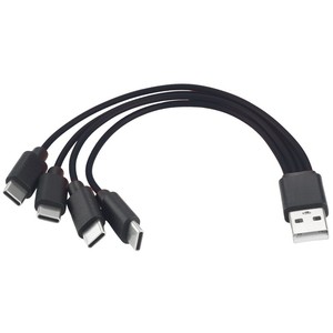 <strong>20CM</strong> Short Cable <strong>USB</strong> a to <strong>USB</strong> C Splitter Cable 4-in-1 Multi <strong>USB</strong> C Charging Cable for Phones, Tablets, and More Devices at a Time