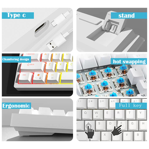 New Model Professional Backlit 87 <strong>Keys</strong> Gamer Mechanical <strong>Keyboard</strong> rainbow LED Wired <strong>Computer</strong> Gaming <strong>Keyboard</strong> - Product Image 4