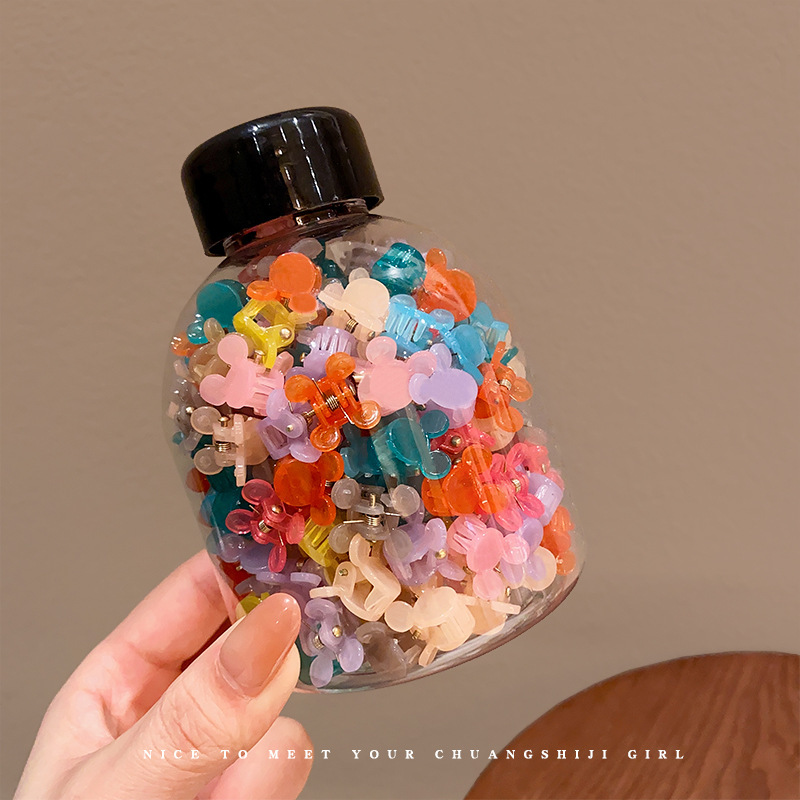 Mickey Mixed Color Jelly Hair Clips 50pcs Barrel