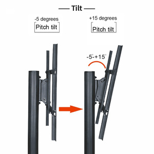 Dual <strong>TV</strong> Floor Stand for 30-60 Inch Screen, Space Saving Rotatable Stand <strong>Mount</strong> for <strong>2</strong> Monitor Display (AVA 201D) - Product Image 4