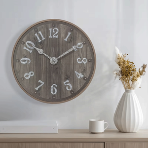 Orologio da parete al quarzo analogico da 12 pollici con Design circolare in plastica orologio da soggiorno - Product Image 5