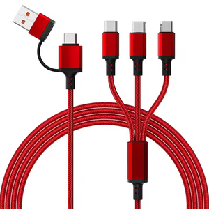 New Customer Offer <strong>1</strong>.2M 3 <strong>in</strong> <strong>2</strong> Type C to Type C Fast Charging+data Transfer Charging Multiple USB Charging Cable for Phones - Product Image 2