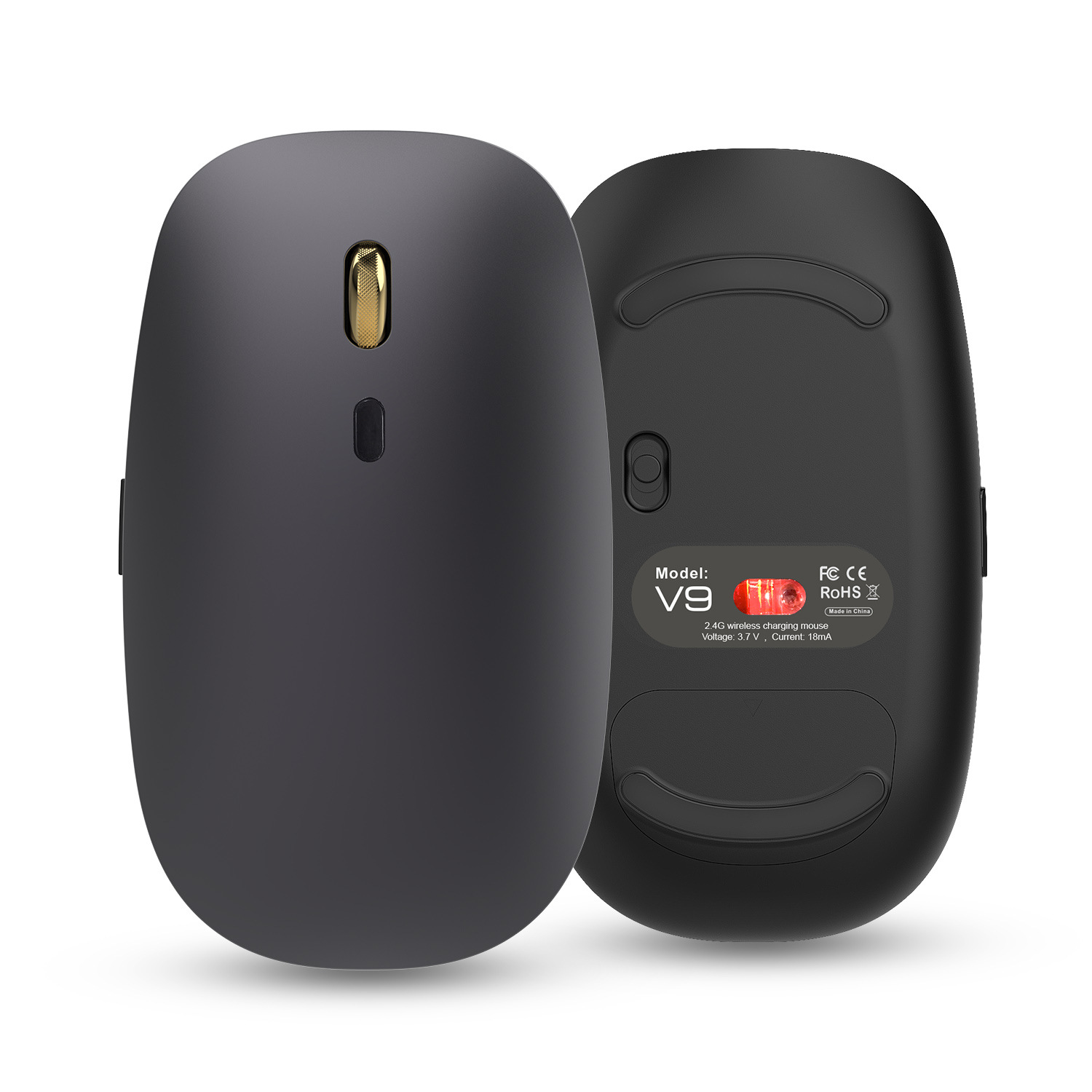 V9 สีเงิน 3 ปุ่ม - โหมดเดี่ยว 2.4G