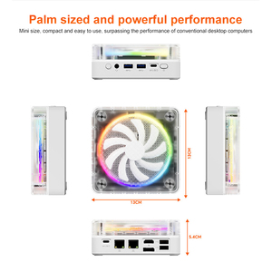 มินิพีซี Type-C เอาต์พุตพร้อมกันของสามหน้าจอ Android 11 Amd R7-7840Hs ประเภท C แหล่งจ่ายไฟมินิพีซี - Product Image 3