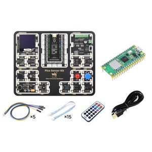 Kit de sensor de nivel de entrada Raspberry Pi Pico, incluye placa de expansión Pico y 15 módulos comunes, diseño todo en uno