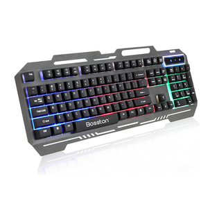 2022 RGB Wired Gaming <strong>Keyboard</strong> Metal Panel Gaming <strong>Keyboard</strong> 104 Key Mechanical Feel <strong>Keyboard</strong> for Laptop Desktop PC Gamer - Product Image 1