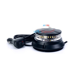 24 <strong>LED</strong> Low Profile <strong>LED</strong> R65 <strong>12</strong>/24 <strong>Volt</strong> Amber Magnetic Fixing Beacon - Product Image 1