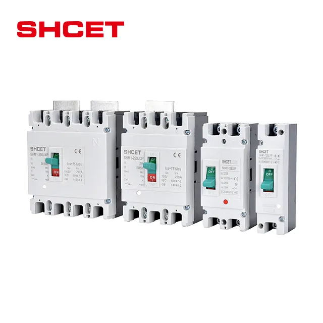 OEM ODM Solar PV 3P MCCB DC 1000V 1500V 150 Ampere 250 Ampere 800A 1000 Ampere 1250 Ampere Kompakt leistungs schalter mit Shunt-Auslöse spule