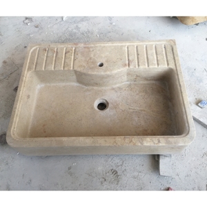 酒店用矩形现代风格大理石水槽梳妆台包括排水浴室配件 - Product Image 5