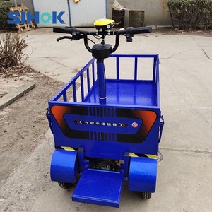 Ağır 800kg depo taşıma arabası <span class=keywords><strong>4</strong></span> tekerlekli platform el arabası arabası pil işletilen elektrikli arabası