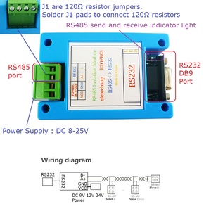 Venta al por mayor R2OPB03 puerto serie UART DC12V 24V RS232 a RS485 aislador convertidor PC COM para analógico Digital IO HMI Modbus RTU PLC - Product Image 6
