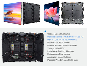 HD anpassbare große RGB wasserdichte LED-Anzeige Programmier barer Schrank rahmen Matrix Scrolling Dance Floor SMD Cube doppelseitig - Product Image 4