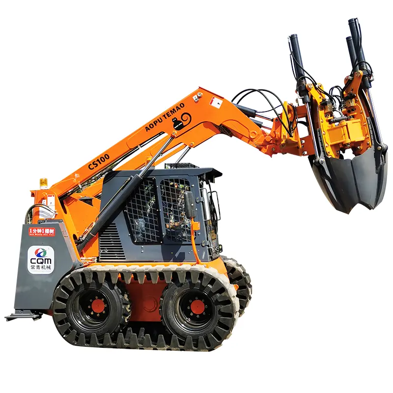 Marca famosa chinesa Árvore de economia de trabalho Spade Skid Steer Tree Digging Spade Machine Com Alta Eficiência