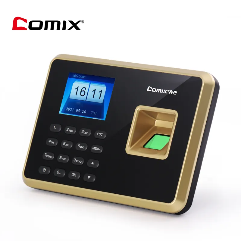Comix-Reloj de asistencia inteligente con huella dactilar, dispositivo de grabación de reconocimiento de personal, máquina de oficina