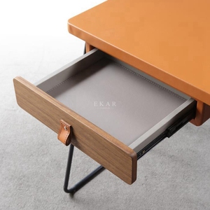 Mesa de estudio de diseño Simple, mueble de madera de nogal con cajón para el hogar y la Oficina - Product Image 5