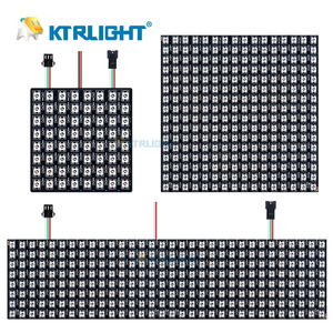 ไฟ LED ดิจิตอลแบบปรับได้ WS2812B แผงไฟ WS2812แผงวงจรแบบปรับได้โมดูลเมตริกซ์หน้าจอ5V 8X32 - Product Image 6