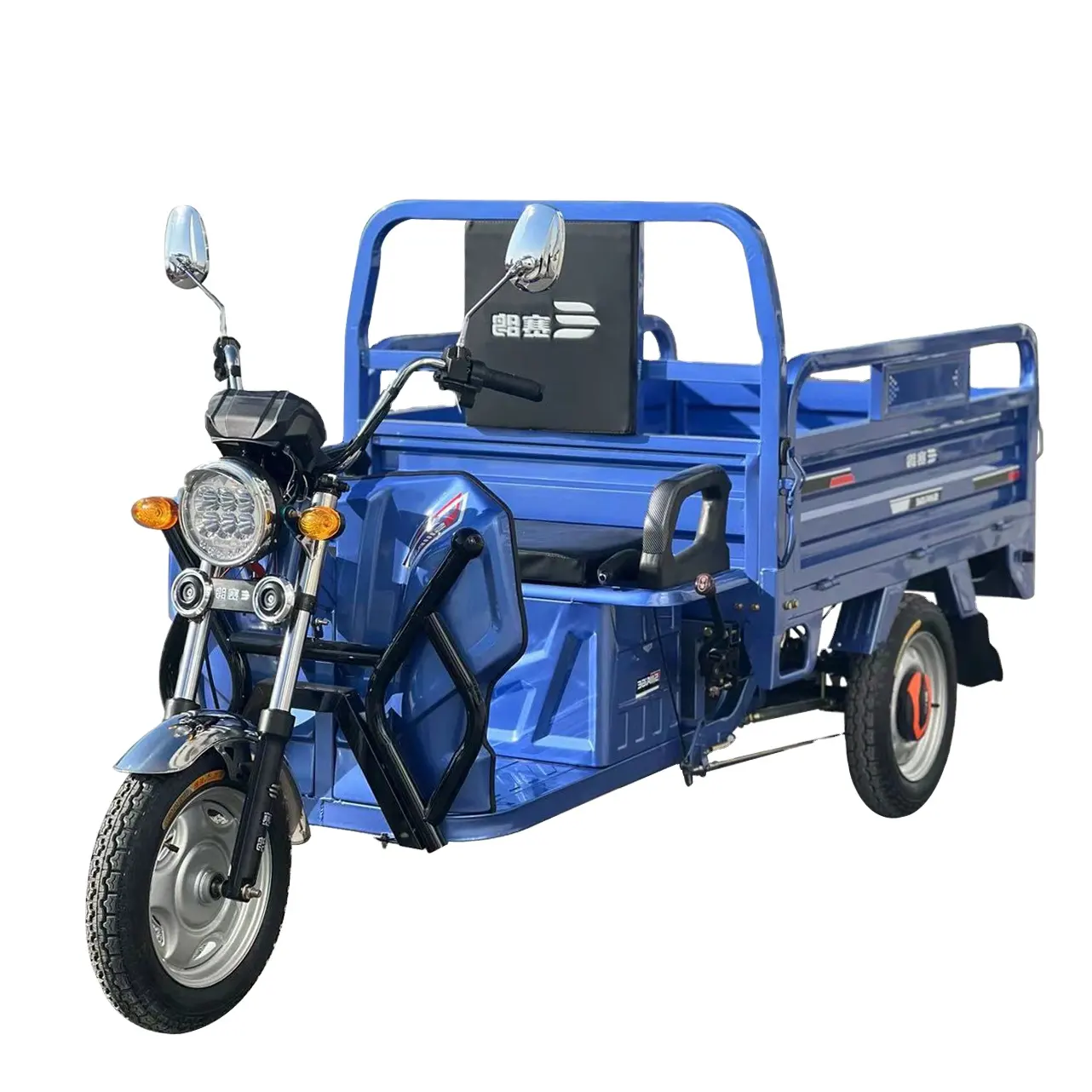 Caminhão de carga SG-130 e, de alta qualidade, com assento de passageiro, elétrico, triciclo, 3 rodas, tricô, motocicleta tuk