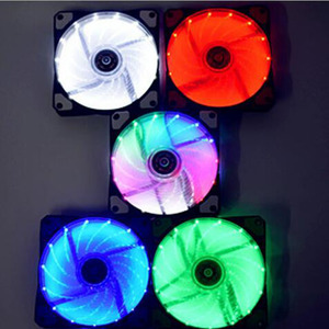 Ventilador de refrigeración para ordenador de escritorio, 12cm, LED, luminoso, ultrasilencioso, RGB