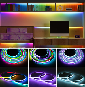 Однопиксельная RGBIC Адресуемая полоска Радужная Мечта Цвет Smart RGB гибкая светодиодная лента 5 мм DC 5 В 160LED - Product Image 5