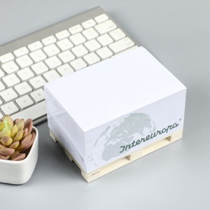 Bloc de notas personalizado Cubos cuadrados con palé Paleta de madera Notas adhesivas Almohadillas de cubo Bloques Notas adhesivas de papel personalizadas - Product Image 5