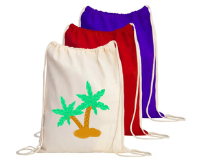 Bolsa de tela de algodón con cordón reutilizable, mochila de lona de algodón con logotipo personalizado - Product Image 5