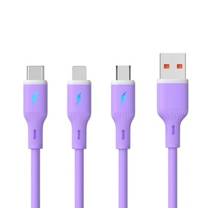 <strong>3</strong>-in-1 USB Type-C to Micro <strong>IOS</strong> Android Charger Suitable for <strong>Apple</strong> and Samsung's Super Fast Charging Data Cable - Product Image 5