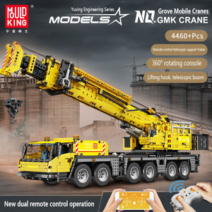 MOC 17013 yüksek teknoloji yapı taşı tren RC APP Grove <span class=keywords><strong>GMK</strong></span> vinç modeli kitleri çocuklar eğitici oyuncaklar doğum günü Xm hediye