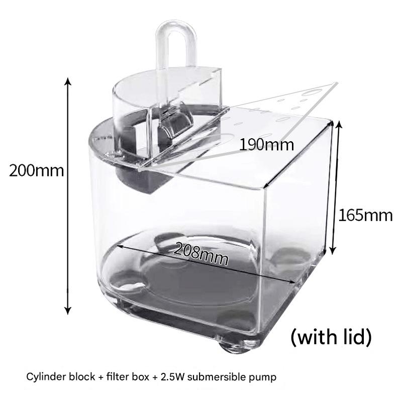 S (réservoir principal + boîte de filtre + pompe à eau submersible de 2.5w)